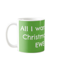 Tudo o que eu quero no Natal é você ovelha caneca