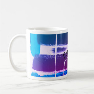 De Café Um desenho abstrato original numa caneca branca cl
