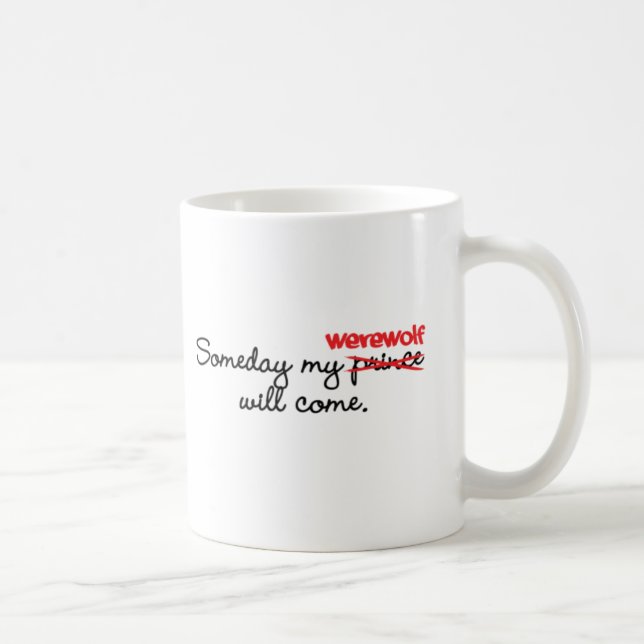 De Café Um dia minha caneca do homem-lobo (Direita)