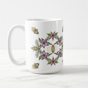 De Café Uma caneca com flores e abelhas perfeita para jard