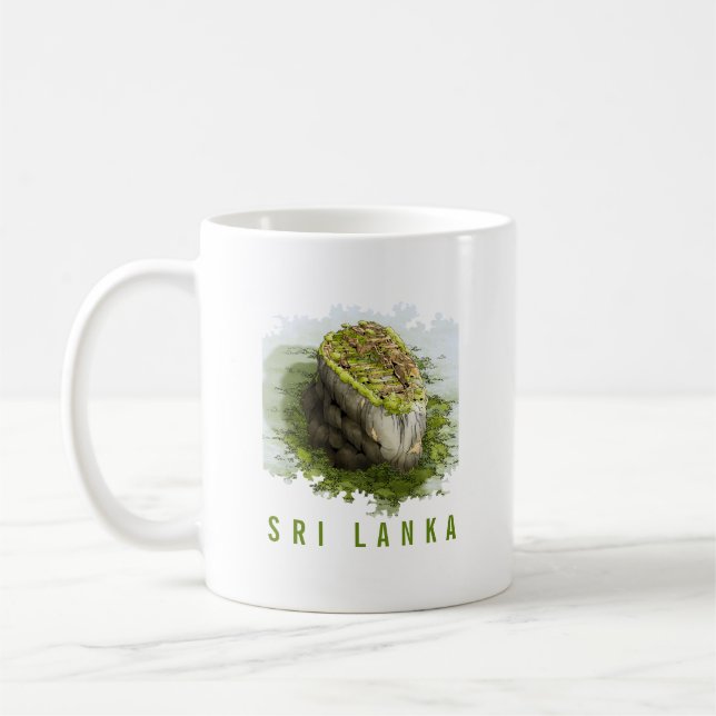 De Café Uma caneca com uma arte-fortaleza Sigiriya. (Esquerda)