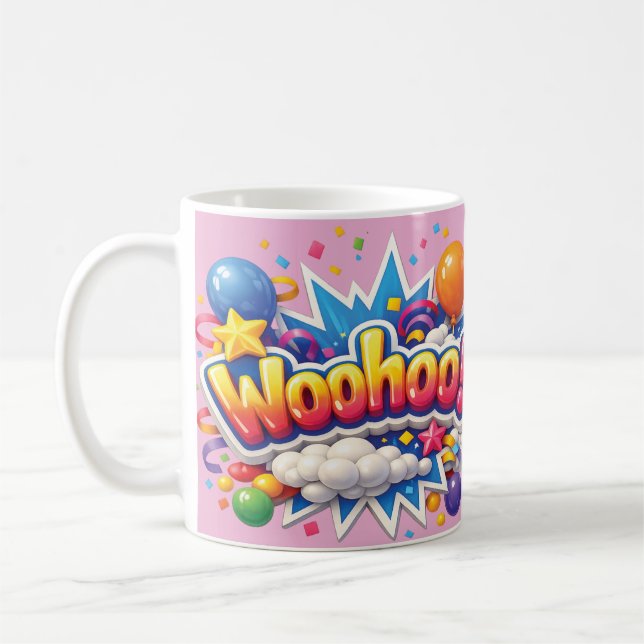De Café Uma caneca divertida com "Woohoo" (Esquerda)