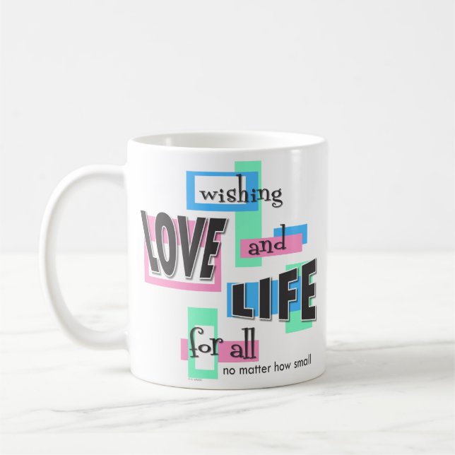 De Café Uma caneca para promover a vida. (Esquerda)