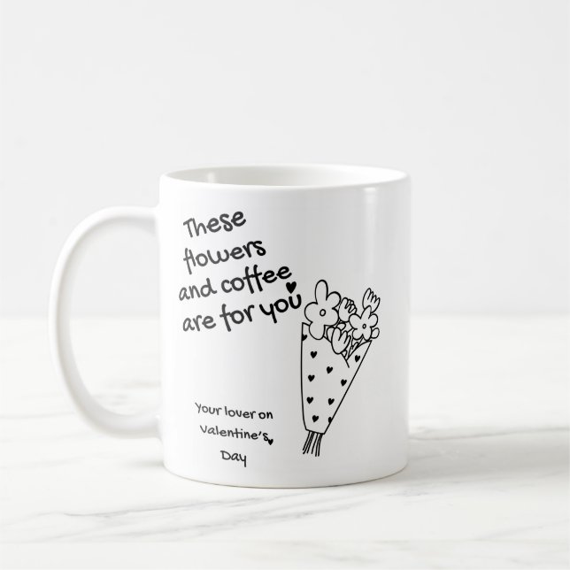 De Café Uma caneca romântica para o seu amado (Esquerda)