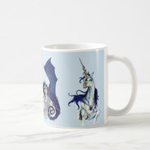Unicórnio e caneca do dragão
