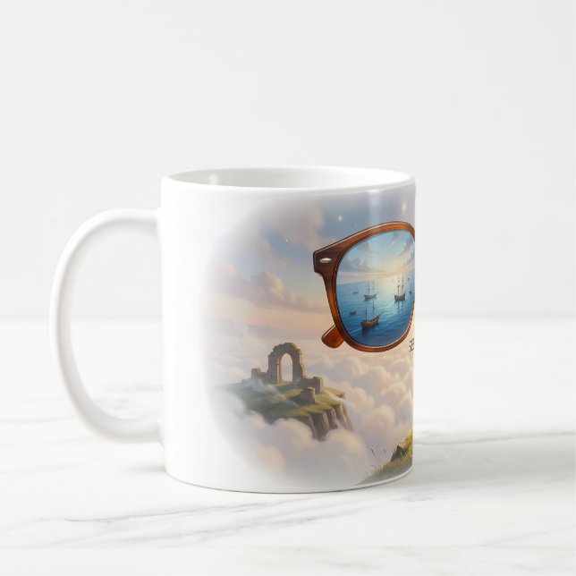 De Café 👓 Veja Claramente Visão Surreal Panorâmica Caneca (Esquerda)