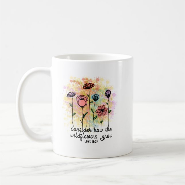 De Café Veja como as flores silvestres crescem caneca cris (Esquerda)