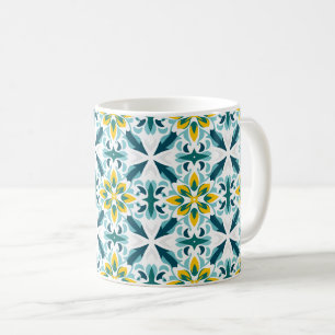 De Café 💛 💚 VerdeSol Azulejo Caneca Harmony