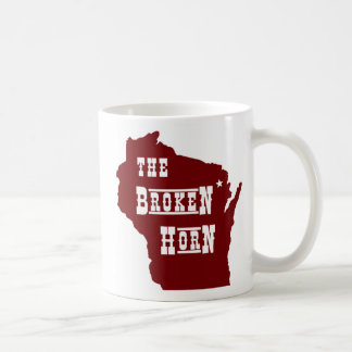 De Café vermelho quebrado da caneca do chifre