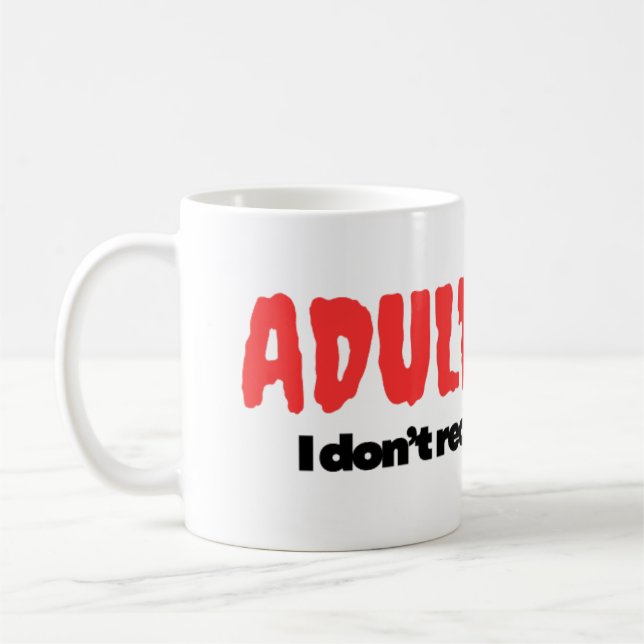 De Café Vida adulta! Não Recomendo - Caneca (Esquerda)