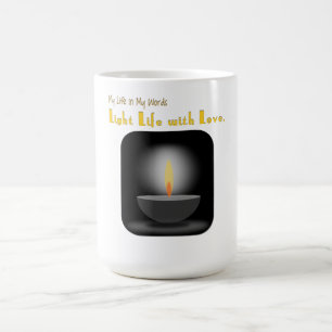 De Café Vida clara com caneca do amor