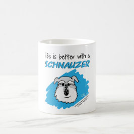 De Café Vida… Schnauzer - caneca branca