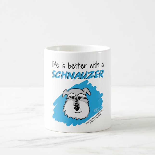 De Café Vida… Schnauzer - caneca branca (Centro)