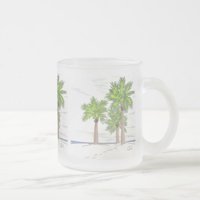 De Café Vidro Jateado 3 caneca PALMS (fosco) (Direita)
