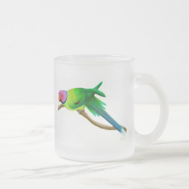 De Café Vidro Jateado A ameixa dirigiu a caneca do Parakeet (Direita)