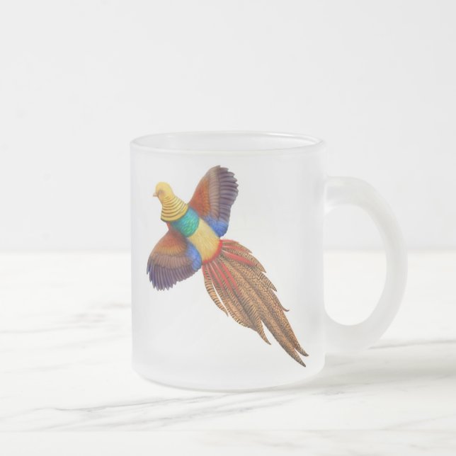 De Café Vidro Jateado A caneca do faisão dourado (Direita)