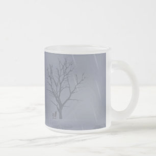 De Café Vidro Jateado A caneca fria do inverno