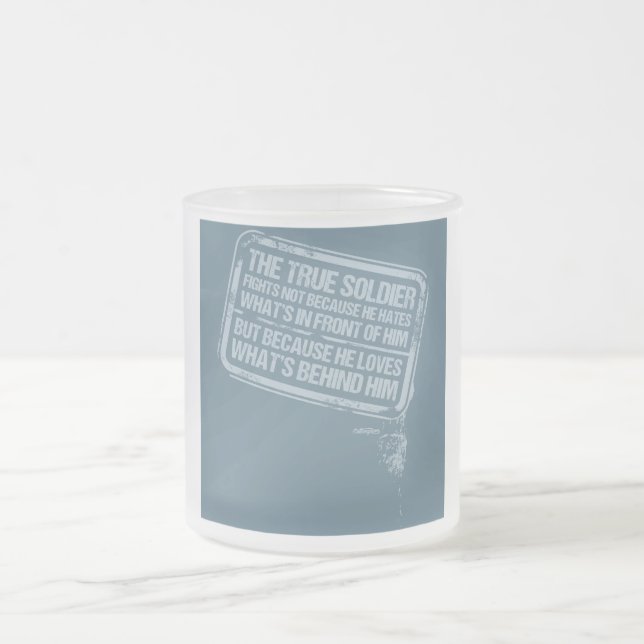 De Café Vidro Jateado A caneca verdadeira do soldado (Centro)