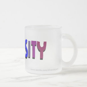 De Café Vidro Jateado A diversidade geou a caneca (estilo center) 11