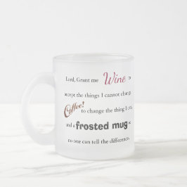 De Café Vidro Jateado A oração da serenidade do vinho/café - caneca do