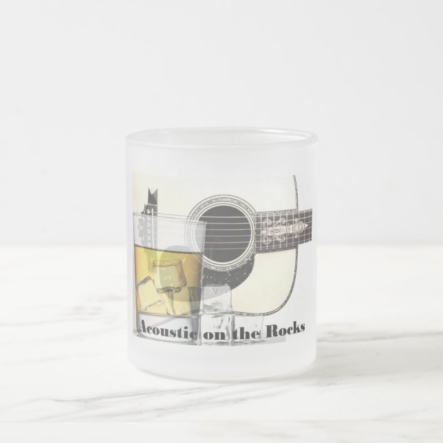 De Café Vidro Jateado "Acústico caneca do fosco nas rochas" (Centro)
