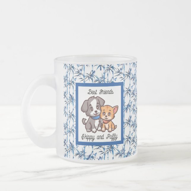De Café Vidro Jateado Bluebird Bliss Mug: Crie sua caneca exclusiva (Esquerda)