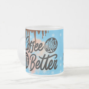 De Café Vidro Jateado Caneca