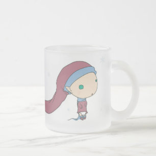 De Café Vidro Jateado Caneca 1 do duende do Natal