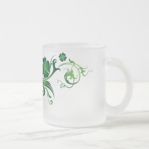 De Café Vidro Jateado Caneca bonito do irlandês do trevo
