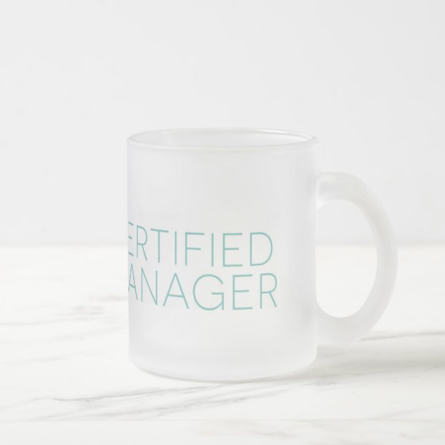 De Café Vidro Jateado Caneca certificada fosco do gerente (Direita)