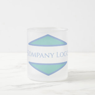 De Café Vidro Jateado Caneca com Logotipo Personalizado da Empresa