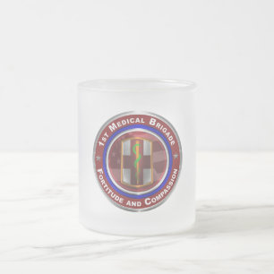 De Café Vidro Jateado Caneca Comemorativa da 1ª Brigada Médica