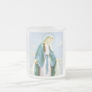 De Café Vidro Jateado Caneca crescente da lua da Virgem Maria