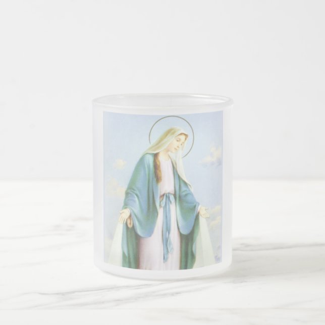 De Café Vidro Jateado Caneca crescente da lua da Virgem Maria (Centro)
