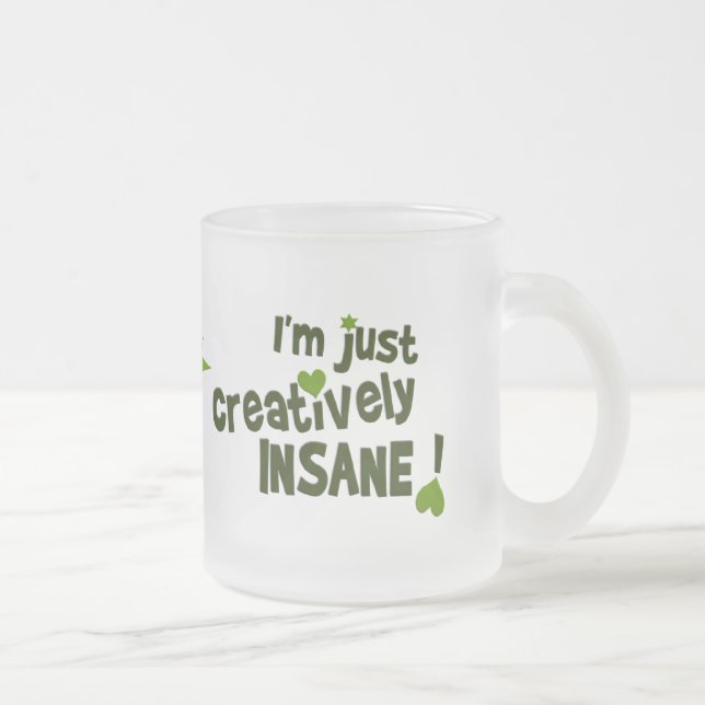 De Café Vidro Jateado Caneca criativamente insana (Direita)