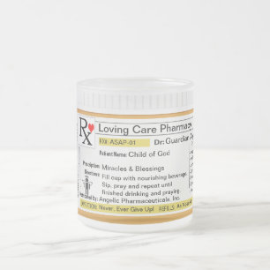 De Café Vidro Jateado Caneca customizável da prescrição RX