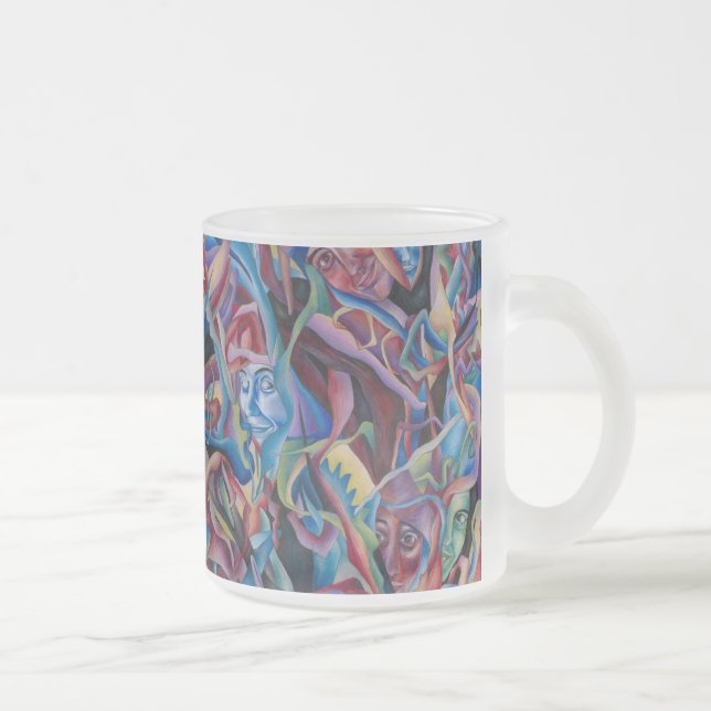 De Café Vidro Jateado Caneca da cara do palhaço (Direita)