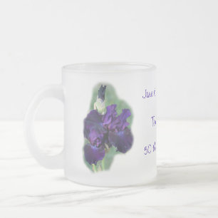 De Café Vidro Jateado caneca da íris do aniversário do th 50, mudança