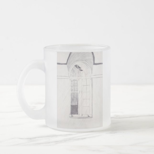 De Café Vidro Jateado Caneca da janela (Esquerda)