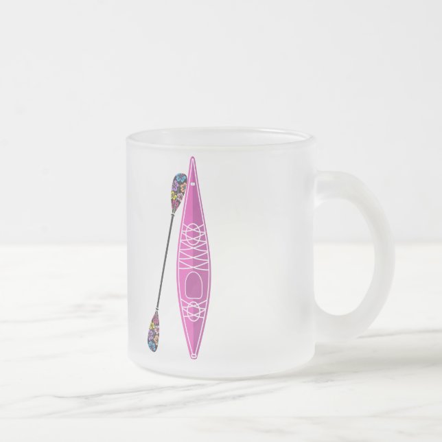 De Café Vidro Jateado Caneca da menina do caiaque (Direita)