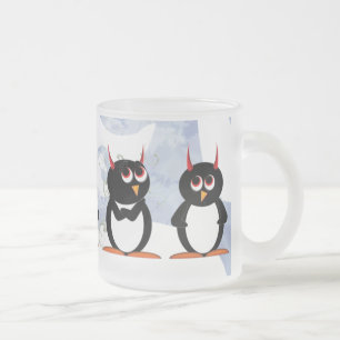 De Café Vidro Jateado Caneca da parada do pinguim