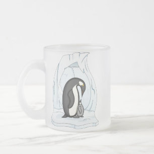 De Café Vidro Jateado Caneca Davin e Annie os Pinguins