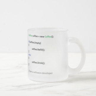 De Café Vidro Jateado Caneca Developer