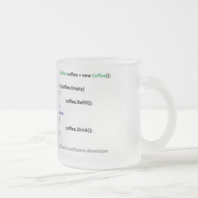 De Café Vidro Jateado Caneca Developer (Direita)