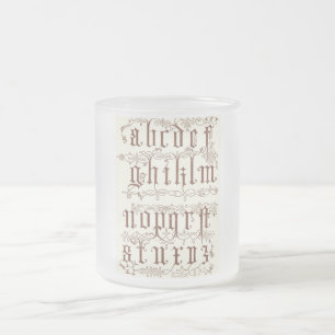 De Café Vidro Jateado Caneca do alfabeto