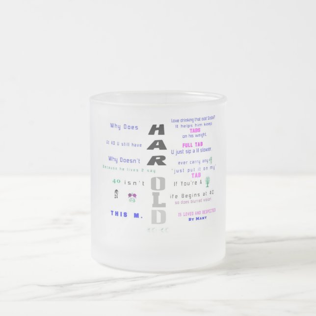 De Café Vidro Jateado Caneca do aniversário - H (Centro)