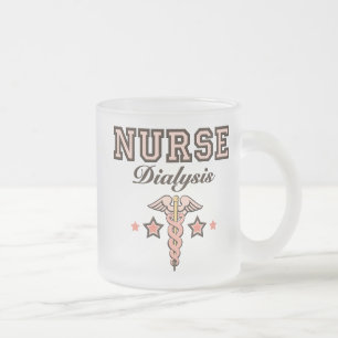 De Café Vidro Jateado Caneca do Caduceus da enfermeira da diálise