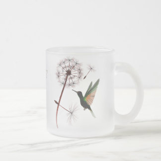 De Café Vidro Jateado Caneca do dente-de-leão e do colibri