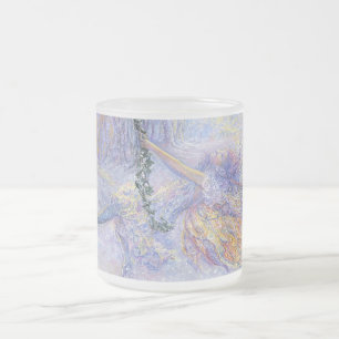 De Café Vidro Jateado Caneca do fosco da fada da neve