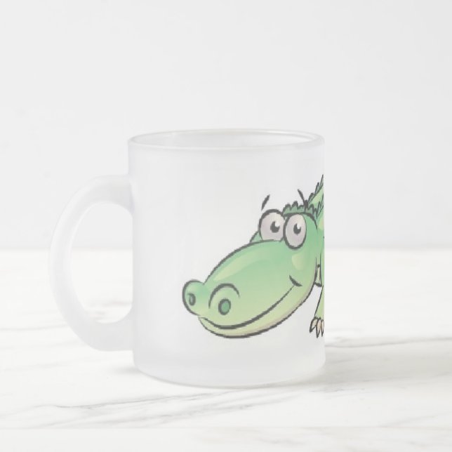 De Café Vidro Jateado Caneca do fosco do jacaré (Esquerda)